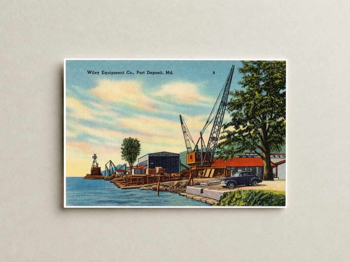 Wiley Equipment Co., Port Deposit, MD — Vintage Maryland Postcard
