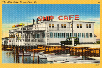 The Ship Cafe, Ocean City, MD — Vintage Maryland Postcard