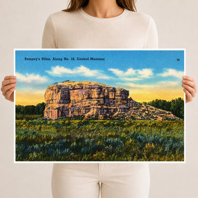 Pompeys Pillar, MT: Pompey's Pillar, along No. 10, Central Montana