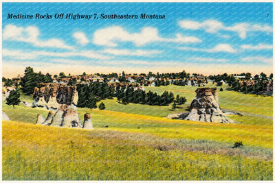 MT: Medicine Rocks off Highway 7, Southeastern Montana