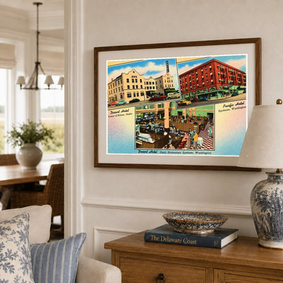 Coeur d'Alene, WA: Desert Hotel, Coeur d'Alene, Idaho. Pacific Hotel, Spokane, Washington. Desert Hotel, Oasis Restaurant, Spokane