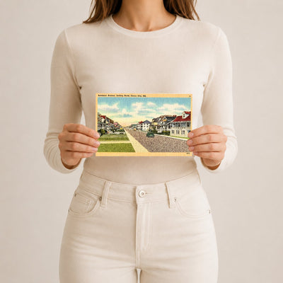Baltimore Avenue, looking north, Ocean City, MD — Vintage Maryland Postcard