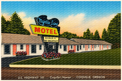 Coquille, OR: Myntle Lane Motel, U.S. Highway 101... Coquille's newest... Coquille