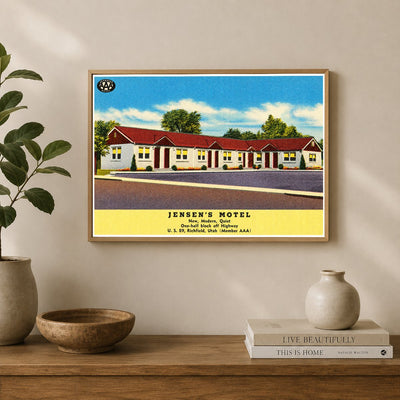 Richfield, UT: Jensen's Motel, new, modern, quiet, one-half block off highway, U.S. 89