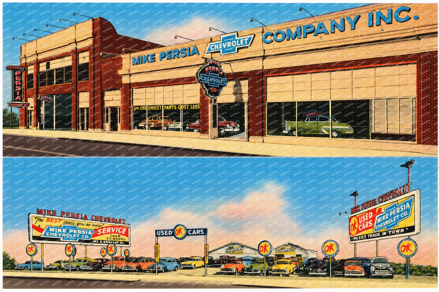 New Orleans, LA: Mike Persia Chevrolet Co., 300 Block N. Rampart St.