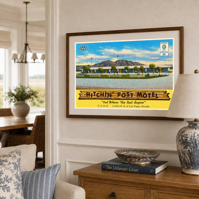 Las Vegas, NV: Hitchin' Post Motel, "Out where the best begins," U.S. 91 - 93, 4 miles N. E. of Las Vegas