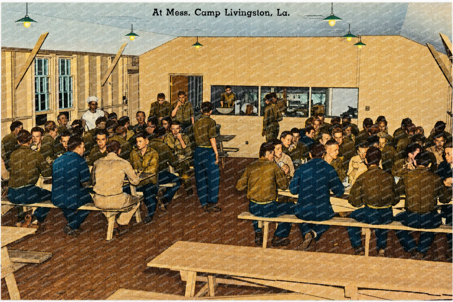 Pineville, LA: At mess, Camp Livingston