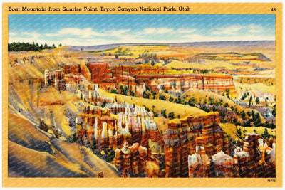 Bryce Canyon, UT: Boat Mountain from Sunrise Point, Bryce Canyon National Park