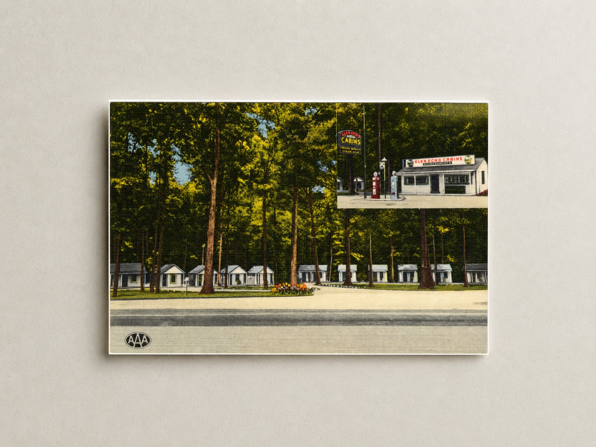 Glen Echo Lodge, U. S. Route 1, Darlington, MD, 3 miles south of Conowingo Dam and 11 miles north of Bel Air, MD — Vintage Maryland Postcard