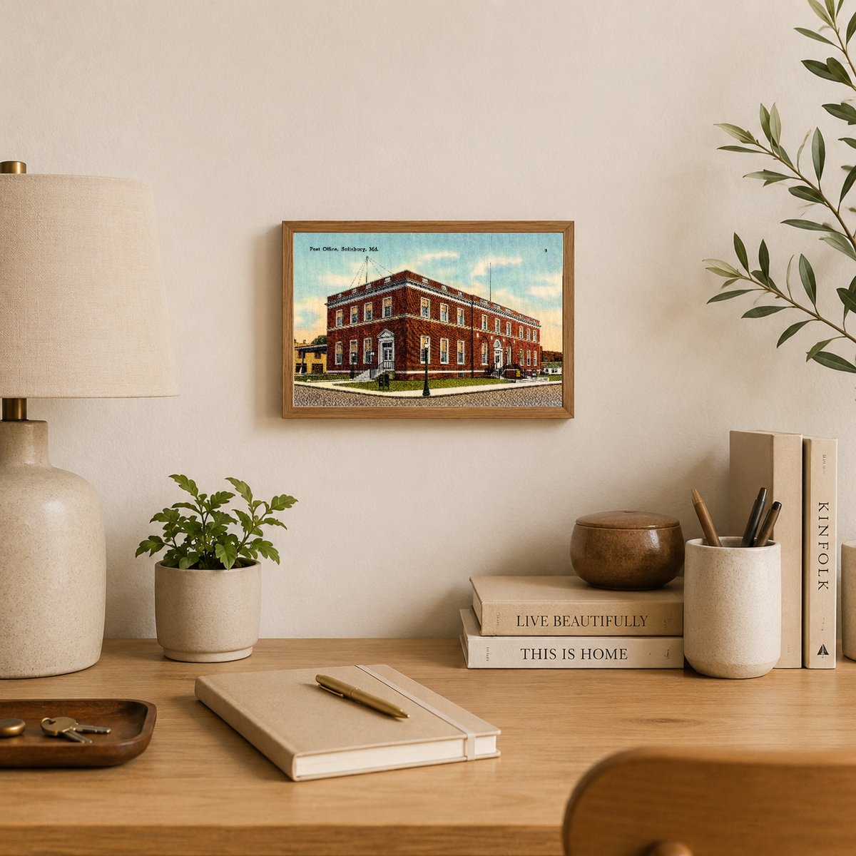 Post office, Salisbury, MD — Vintage Maryland Postcard