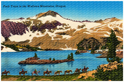 Wallowa Mountains, OR: Pack train in the Wallowa Mountains