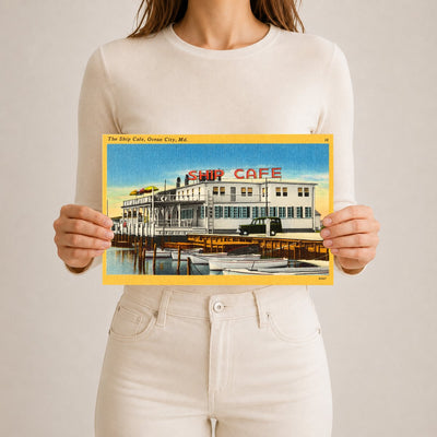 The Ship Cafe, Ocean City, MD — Vintage Maryland Postcard