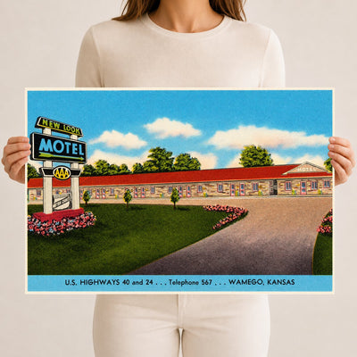 Wamego, KS: New Look Motel, U. S. Highways 40 and 24... Wamego