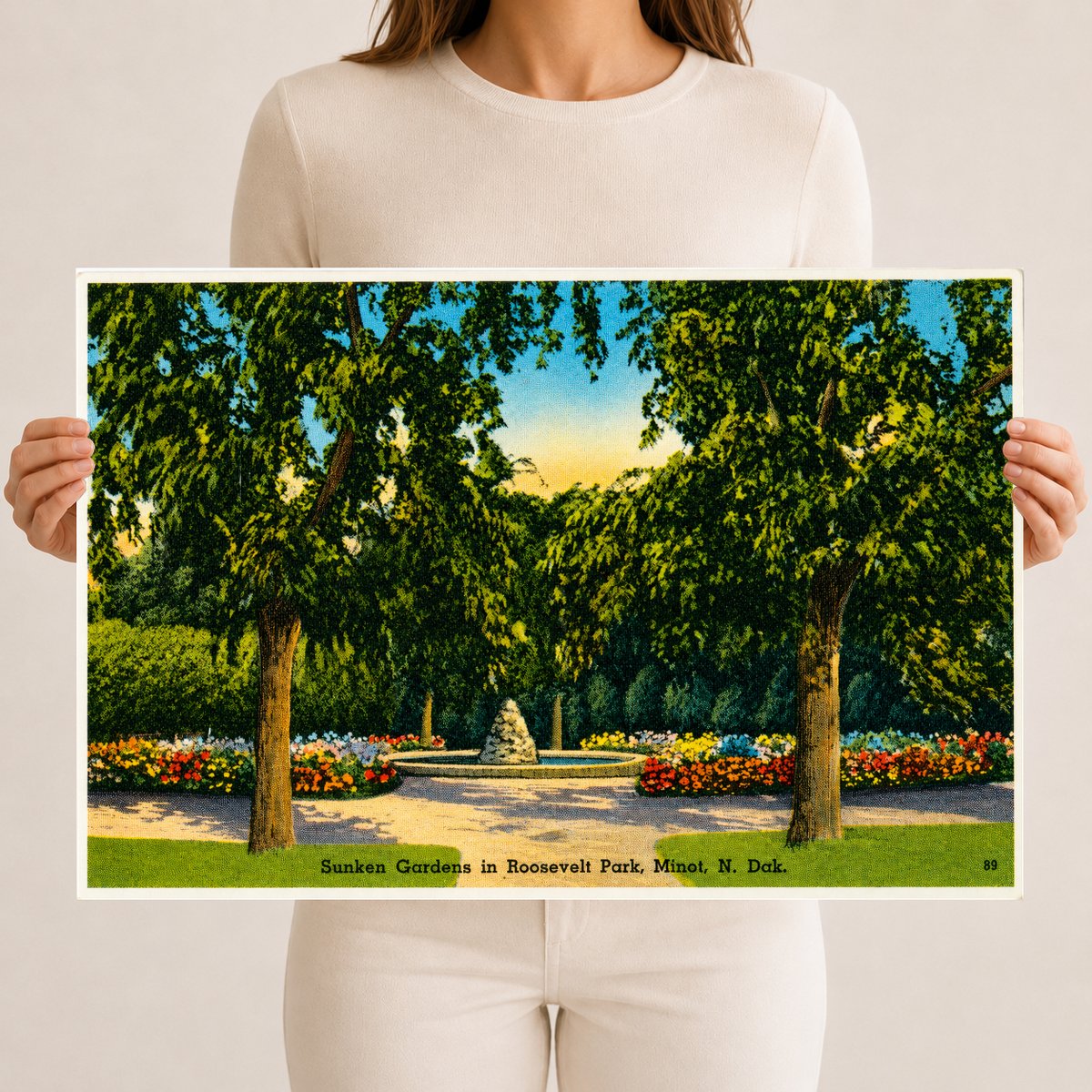 Minot, ND: Sunken Gardens in Roosevelt Park
