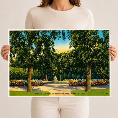Minot, ND: Sunken Gardens in Roosevelt Park