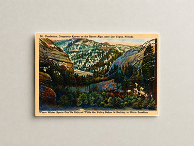 Mount Charleston, NV: Mt. Charleston, commonly known as the Desert Alps, near Las Vegas, Nevada. Where winter sports can be enjoyed while the valley below is basking in warm sunshine.