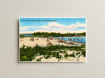 Sardis Lake, MS: Lower beach, Sardis Dam, near Batesville