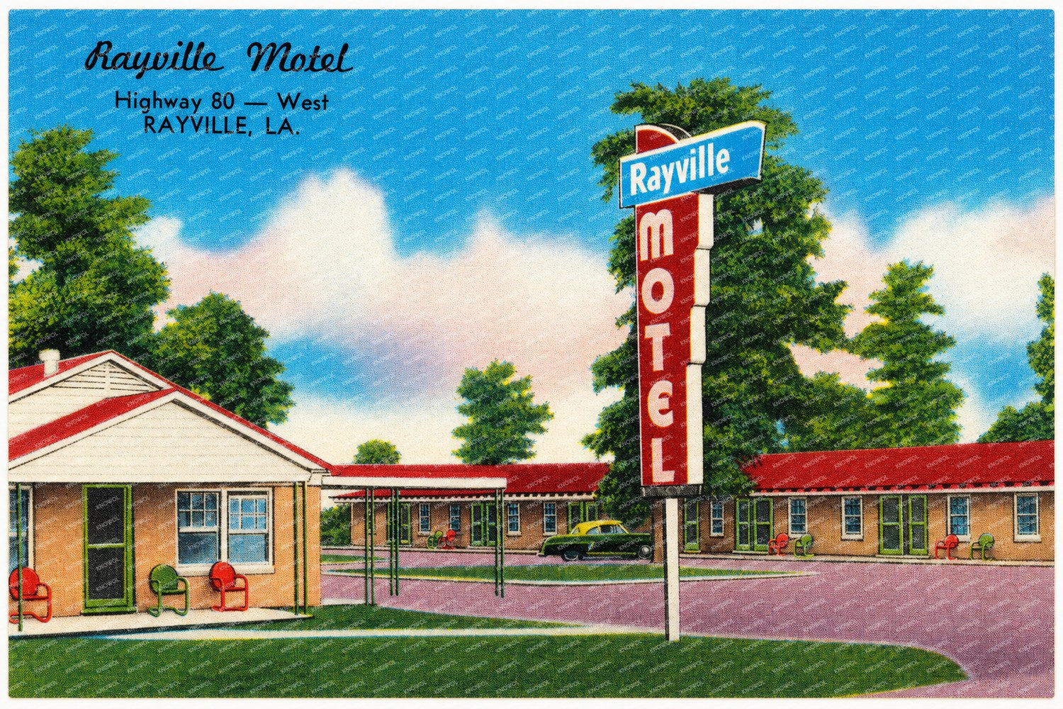 Rayville, LA: Rayville Motel, Highway 80 -- West