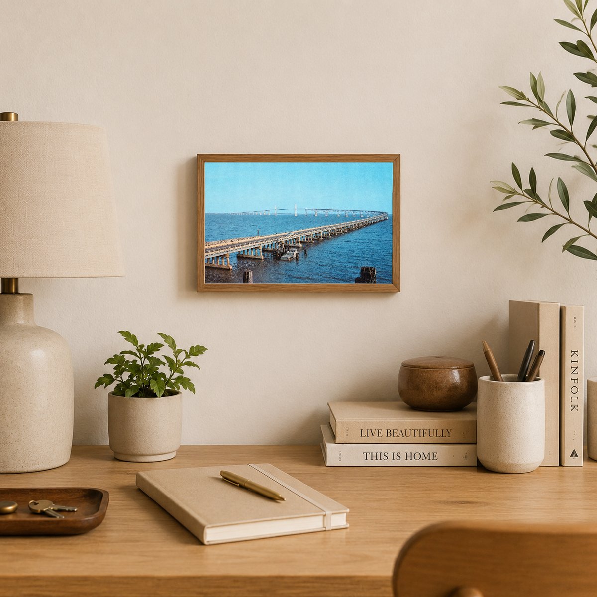 Chesapeake Bay Bridge — Vintage Maryland Postcard