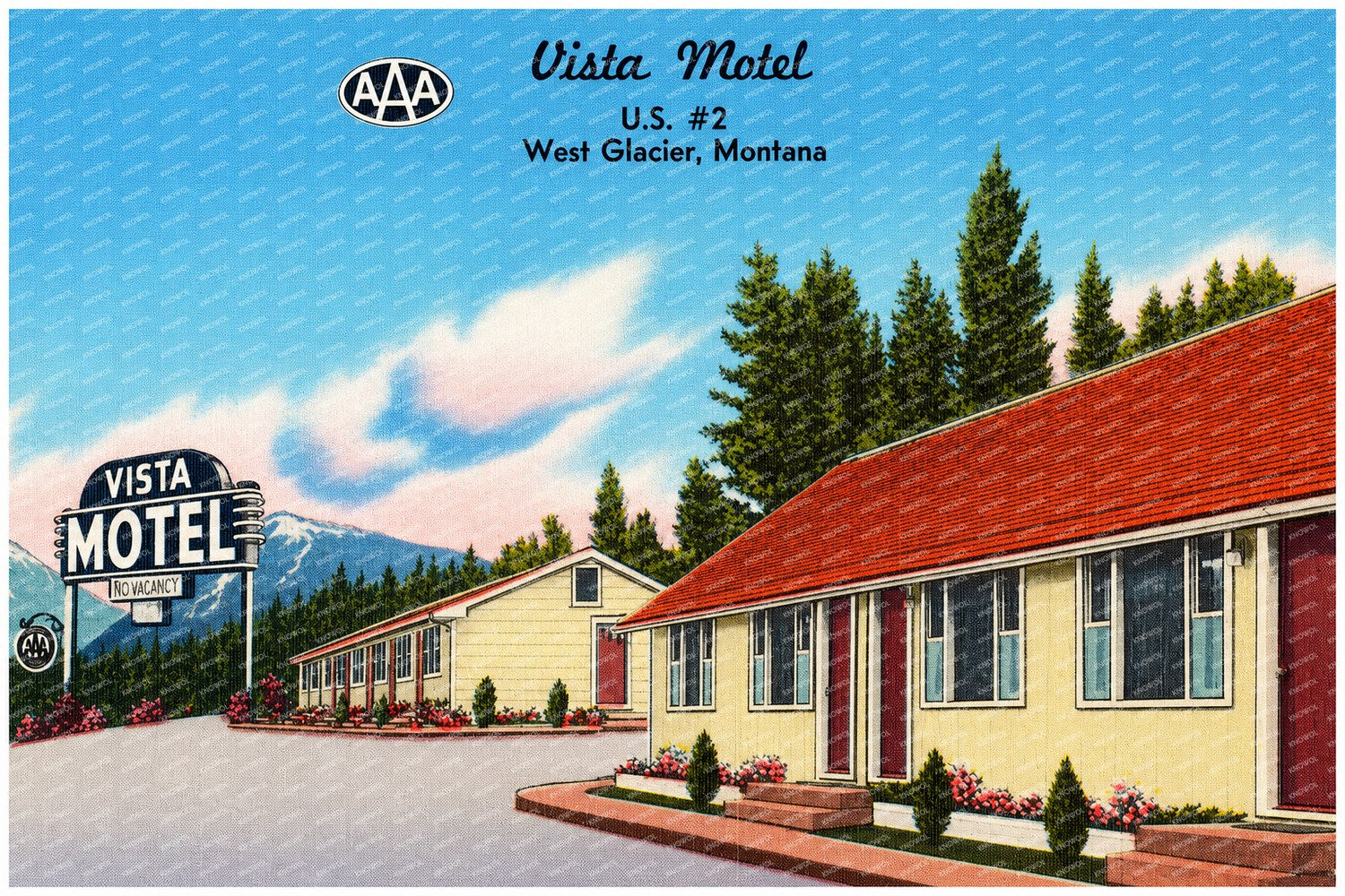 West Glacier, MT: Vista Motel, U.S. #2
