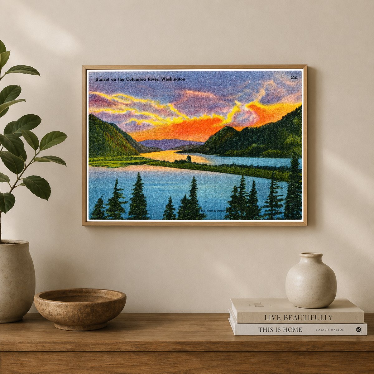 Columbia River, WA: Sunset on the Columbia River