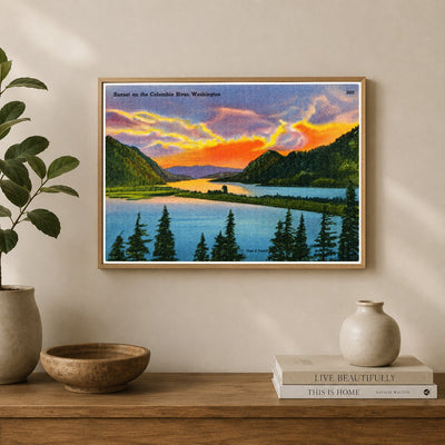 Columbia River, WA: Sunset on the Columbia River