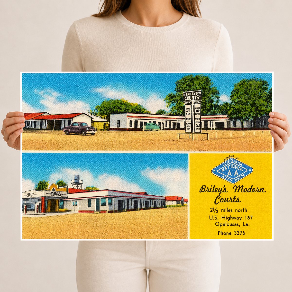 Opelousas, LA: Briley's Modern Courts, 2 1/2 miles north, U. S. Highway 167