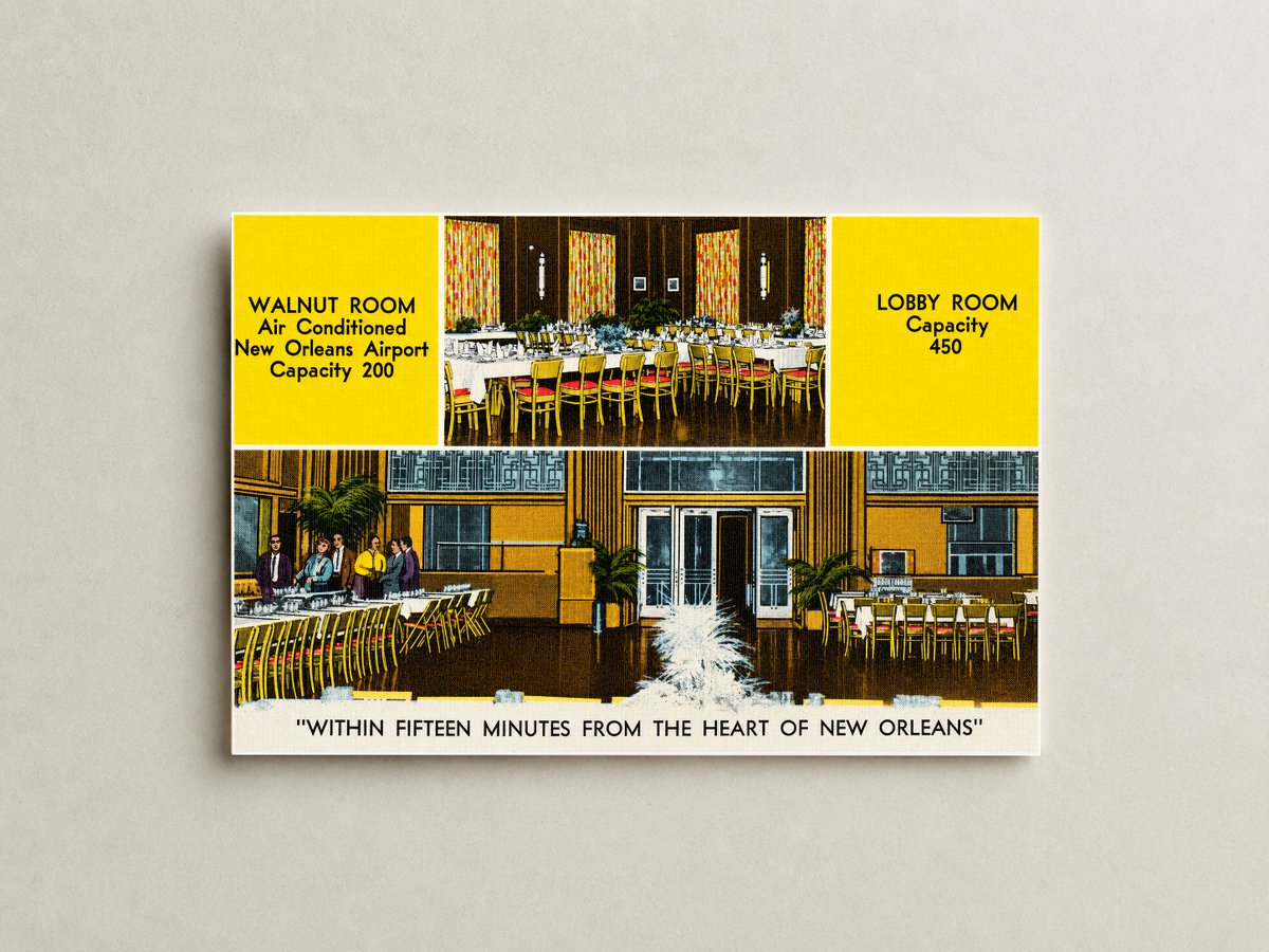 New Orleans, LA: Walnut Room, "Within fifteen minutes from the heart of New Orleans"