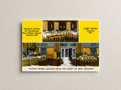 New Orleans, LA: Walnut Room, "Within fifteen minutes from the heart of New Orleans"