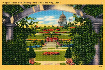 Salt Lake City, UT: Capitol dome from Memory Park
