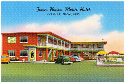 Biloxi, MS: Town House Motor Hotel, on gulf