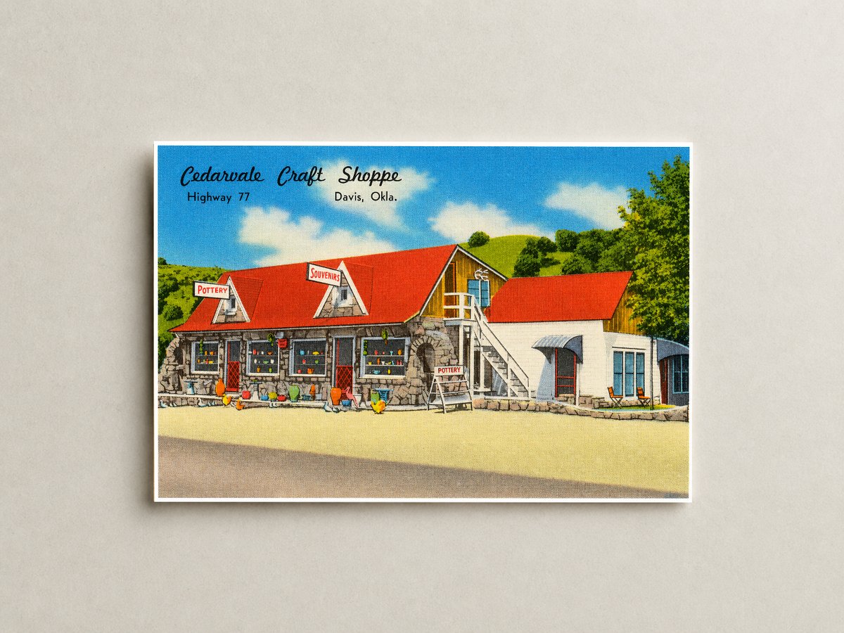 Davis, OK: Cedarvale Craft Shoppe, Highway 77