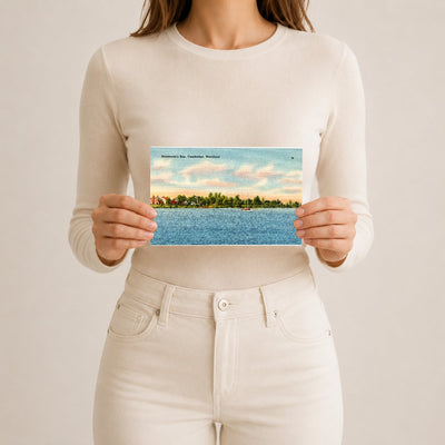 Humbrook's Bay, Cambridge, Maryland — Vintage Maryland Postcard