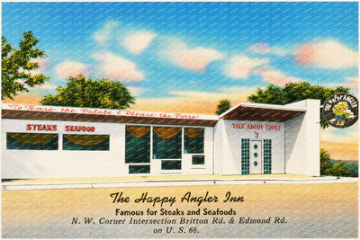 Oklahoma City, OK: The Happy Angler Inn, famous for steak and seafoods