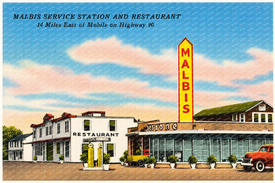 Mobile, AL: Malbis Service Station and Restaurant