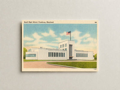 Beall High School, Frostburg, Maryland — Vintage Maryland Postcard