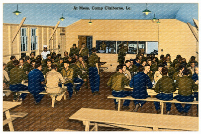 Forest Hill, LA: At mess, Camp Claiborne