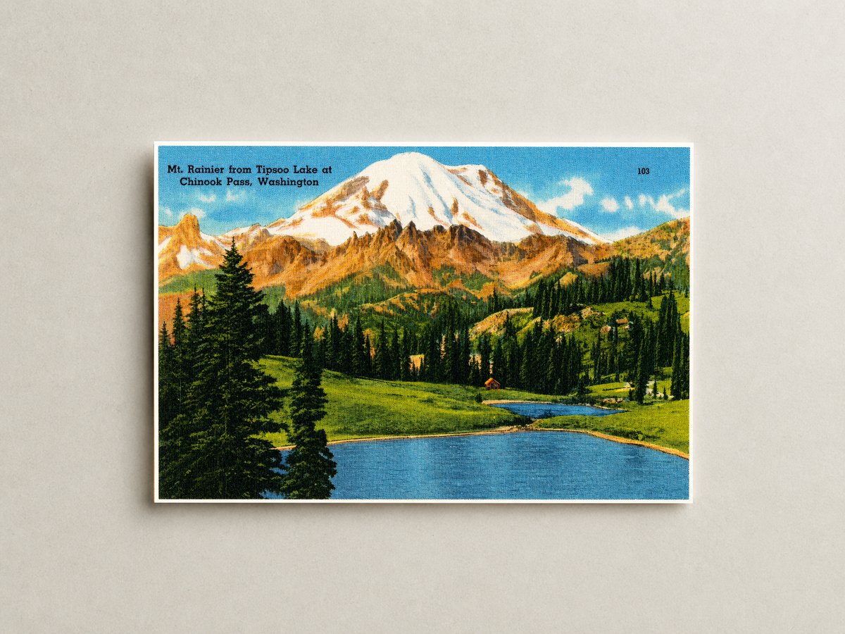 Rainier, Mount, WA: Mt. Rainier from Tipsoo Lake at Chinook Pass