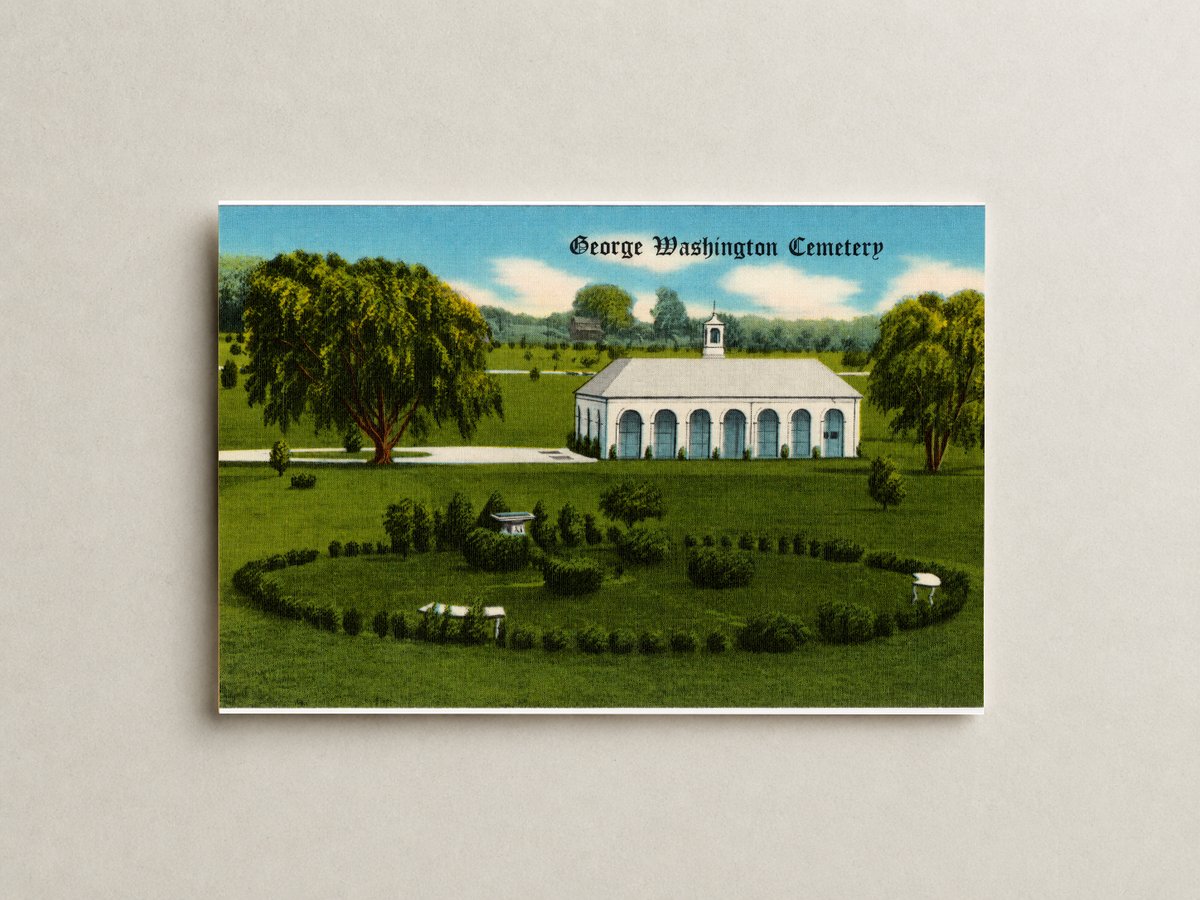 George Washington Cemetery — Vintage Maryland Postcard