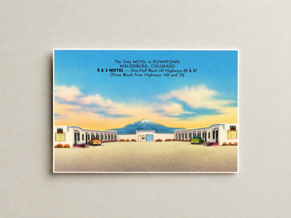 Walsenburg, CO: The only motel in downtown Walsenburg, Colorado, E & S Motel -- one-half block off highways 85 & 87 (three blocks form Highways 160 and 10)
