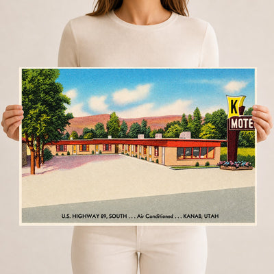 Kanab, UT: K Motel, U.S. Highway 89, south... Air conditioned... Kanab