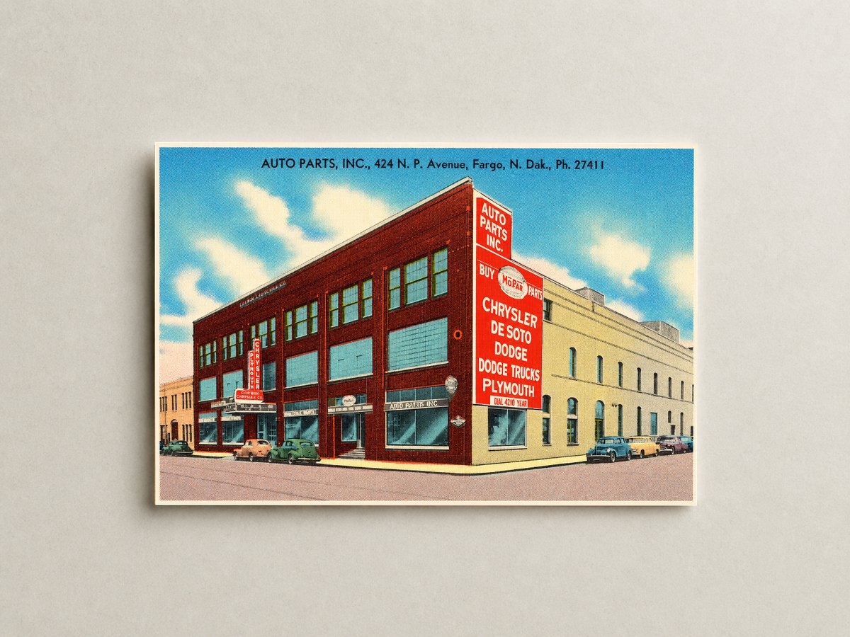 Fargo, ND: Auto Parts Inc., 424 N. P. Avenue, Fargo, N. Dak., Ph. 27411