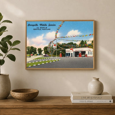 Perryville Mobile Service, U.S. Route 40, Perryville, Maryland — Vintage Maryland Postcard