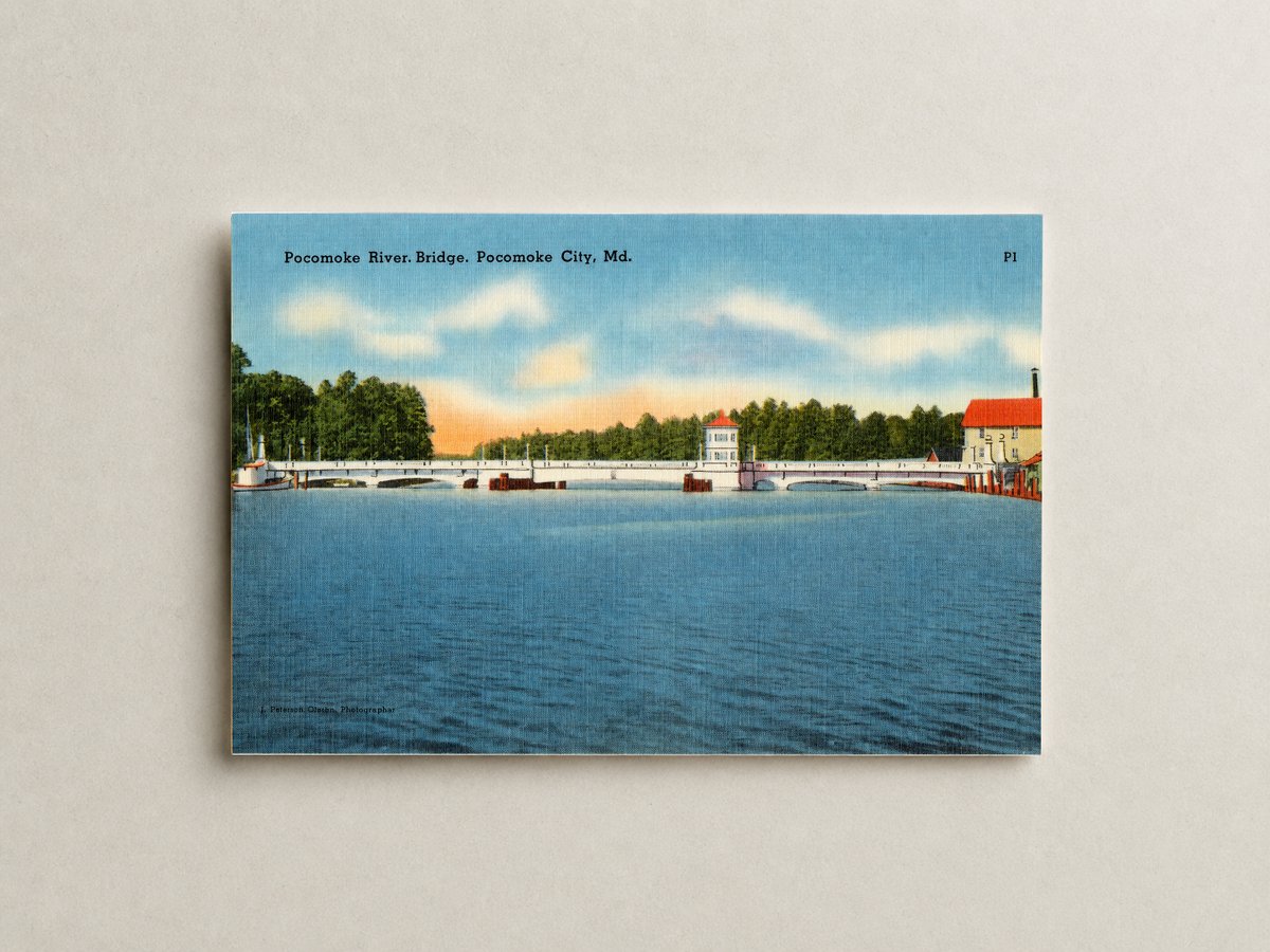 Pocomoke River Bridge, Pocomoke City, MD — Vintage Maryland Postcard