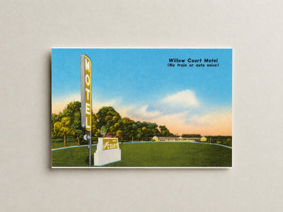 Willow Court Motel (no train or auto noise) — Vintage Maryland Postcard