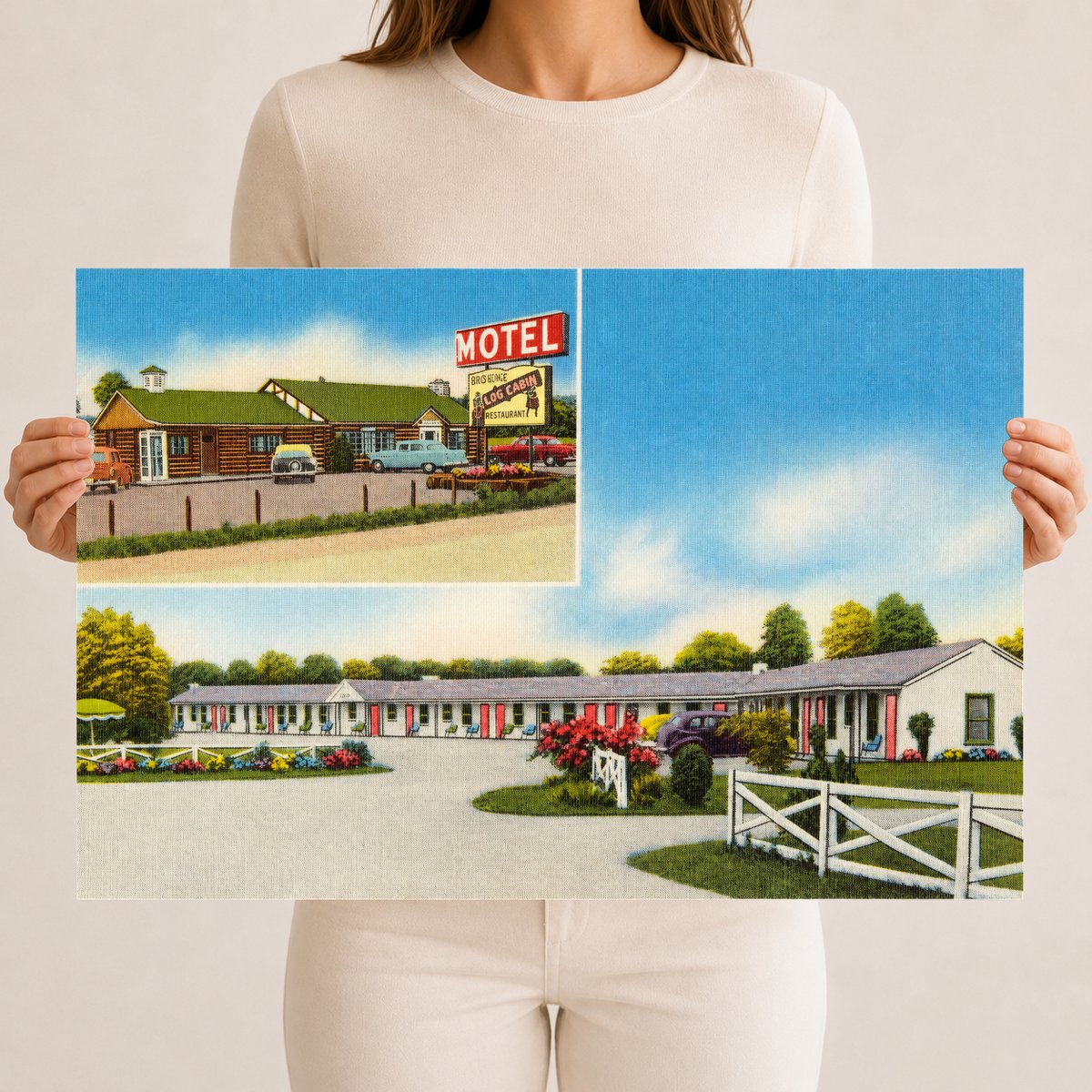 Brownie Motel & Restaurant. Located 3 miles north of Bel Air on U. S. Rt. #1 in Maryland's picturesque Harford County. — Vintage Maryland Postcard