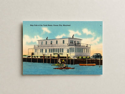 Ship Cafe at the Yacht Basin, Ocean City, Maryland — Vintage Maryland Postcard