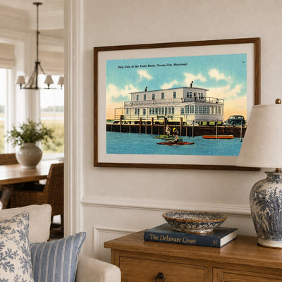 Ship Cafe at the Yacht Basin, Ocean City, Maryland — Vintage Maryland Postcard