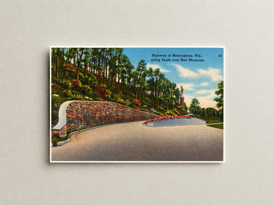 Birmingham, AL: Highway at Birmingham, Ala., going south over Red Mountain