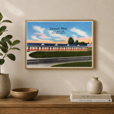 Sherwood Motel, U. S. Route #40, North East, Maryland — Vintage Maryland Postcard